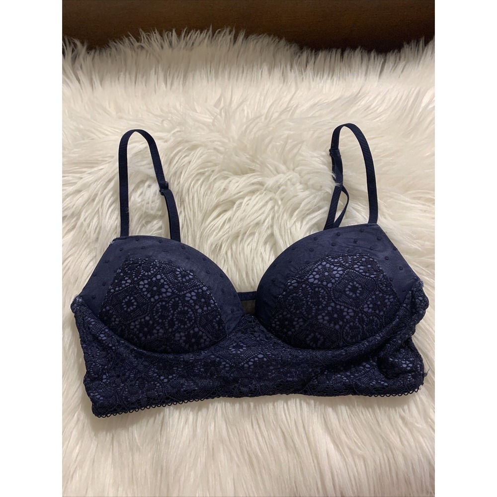 victoria's secret Sexy Padded Demi Small Push Up Bra Navy Blue